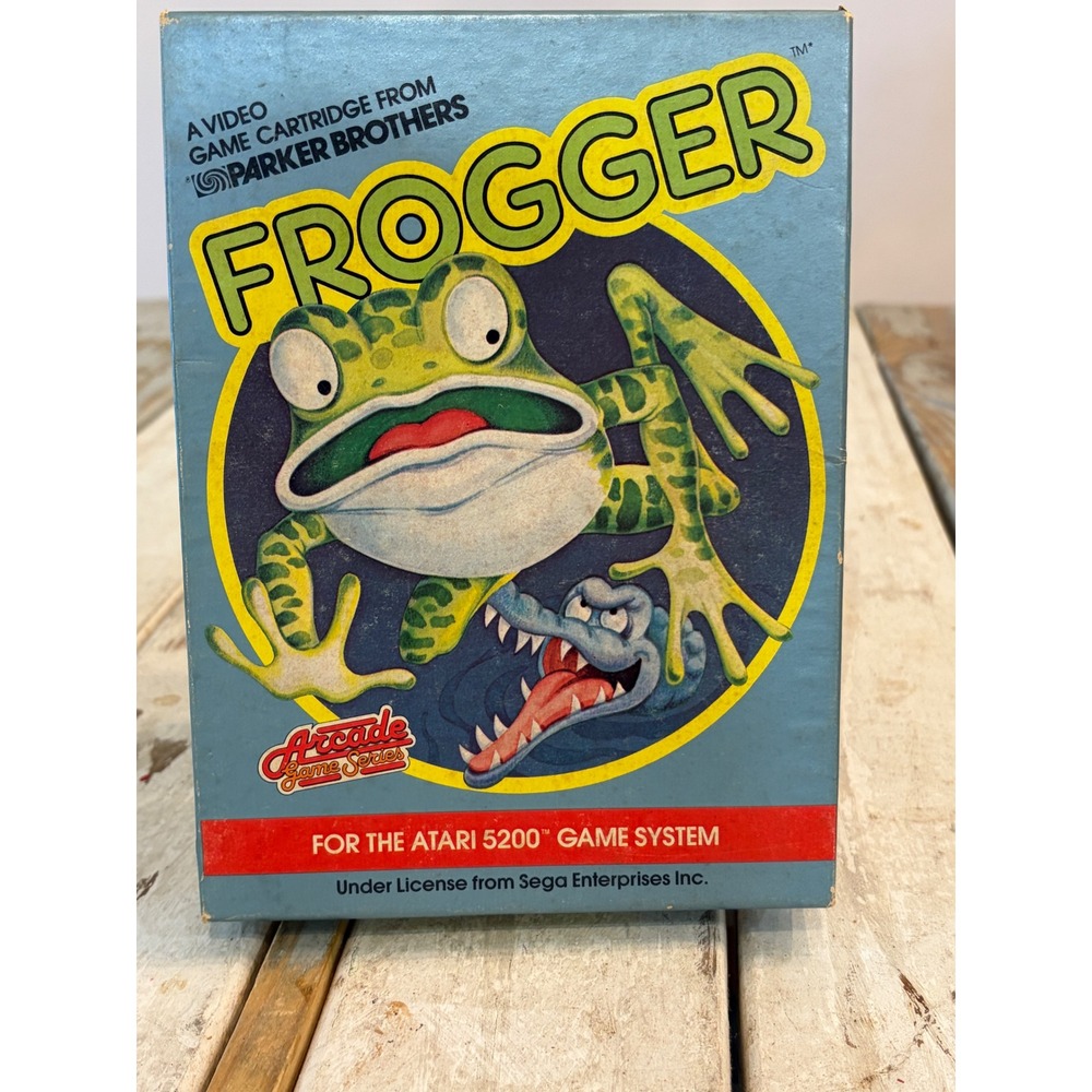 Frogger Atari 5200 Parker Brothers Arcade Game Complete Box Manual Overlays 9530 - Picture 3 of 9